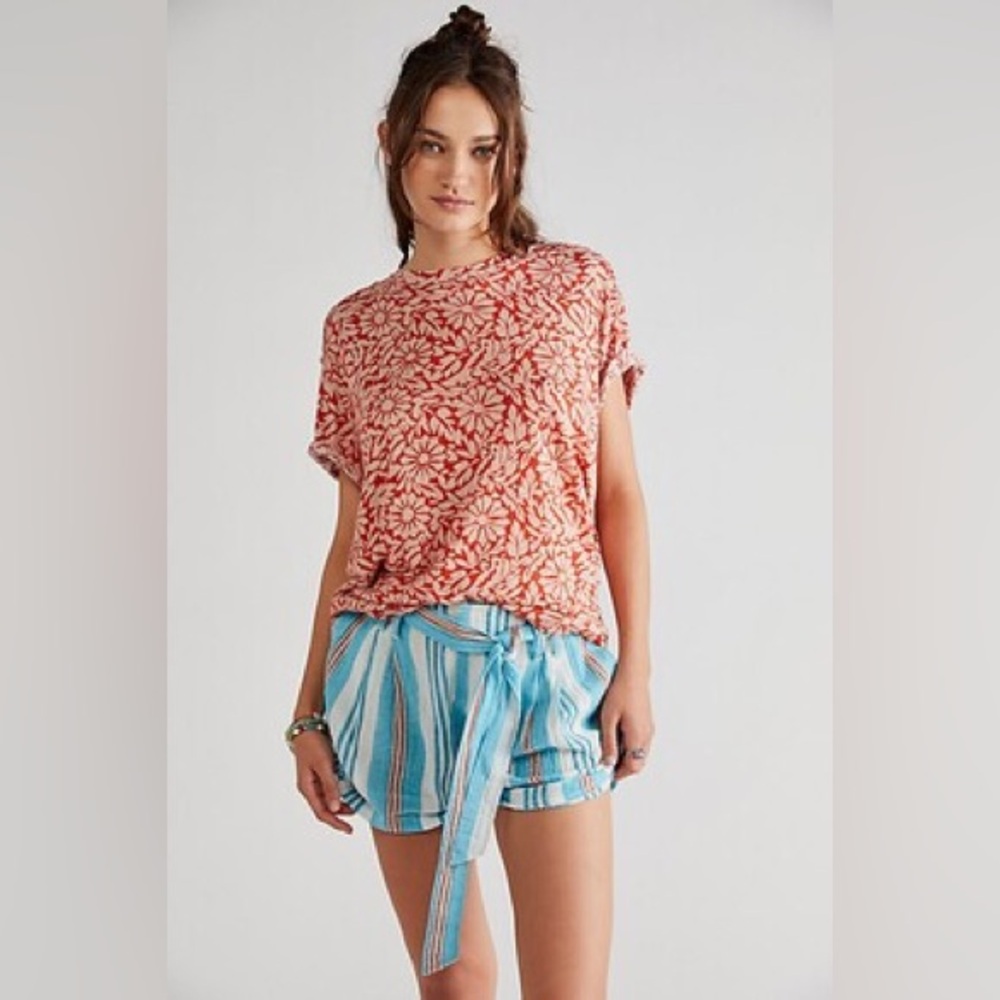 Free People Bali Backpacker Knit T-Shirt (orange)